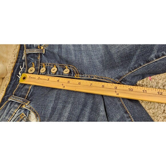 INC International Concepts Womens Jeans Cropped Fringe Straight Mid Rise Blue 4 - Picture 12 of 16